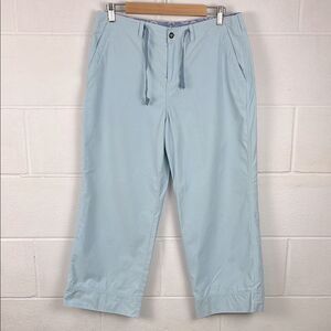 Horny Toad women’s cropped light blue straight leg pants size 10 hiking casual